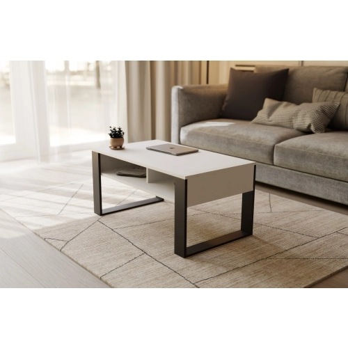 Stolik kawowy ST7 biały prostokątny nowoczesny loft